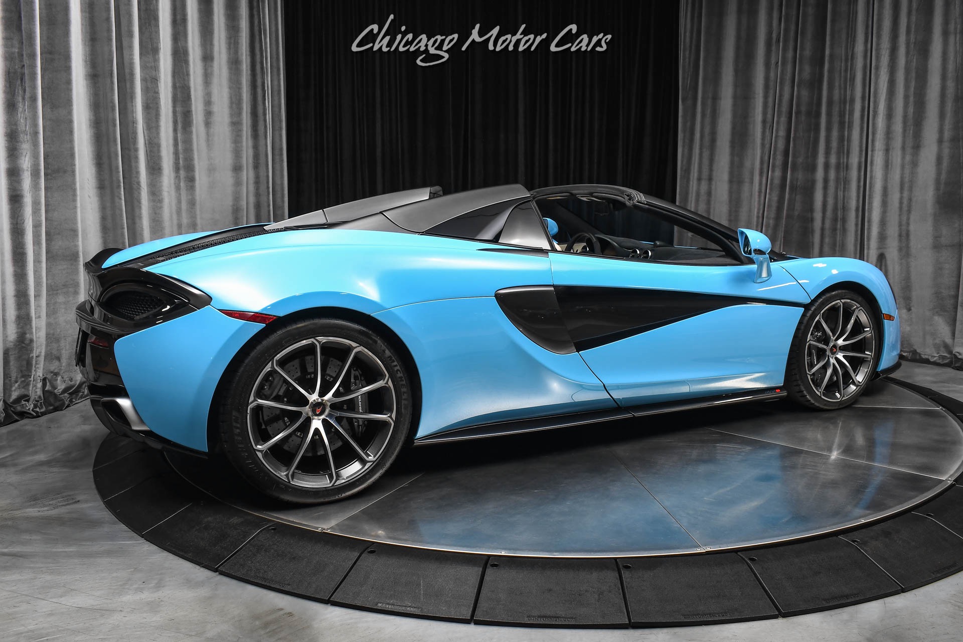 Used 2018 McLaren 570S Spider Convertible RARE Curacao Blue Full